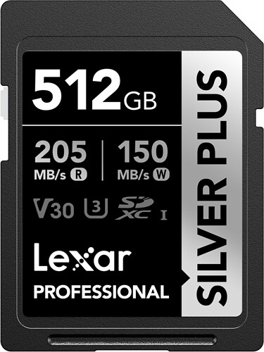 Karta pamięci Lexar SDXC 512GB 1066x (205MB/s) v30 Professional SILVER Plus