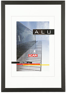 Ramka aluminiowa ALU E  czarna 21x30cm (likwidacja działu)