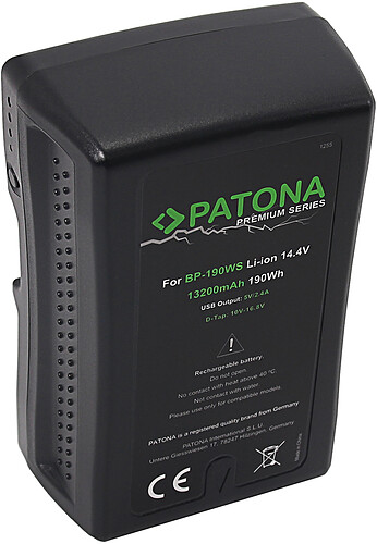 Akumulator Patona BP-190WS V-Mount Premium/1255