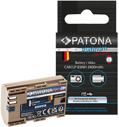 Akumulator Patona zamiennik Canon LP-E6NH z USB-C Platinium