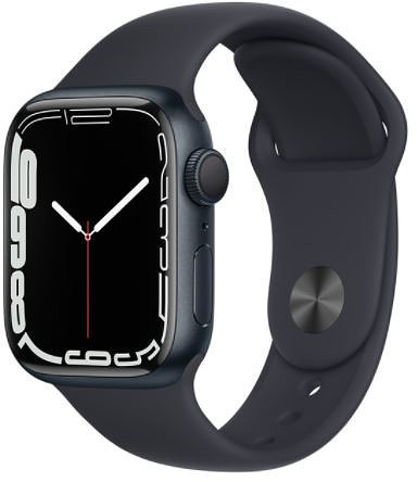 Apple Watch Series 7 GPS 41mm Koperta z aluminium w kolorze północy z paskiem sportowym w kolorze północy