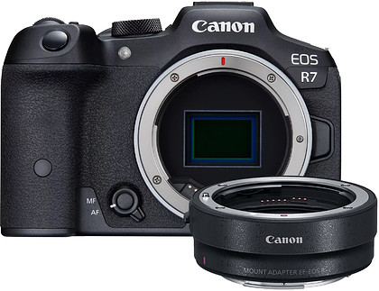 Bezlusterkowiec Canon EOS R7 (body) + Adapter Canon EF-EOS R