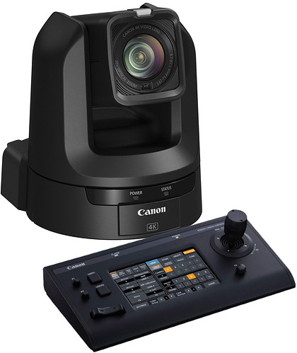 Canon kamera obrotowa CR-N300 PTZ (czarna) + Canon kontroler zdalnego sterowania RC-IP100 | Wietrzenie magazynu!