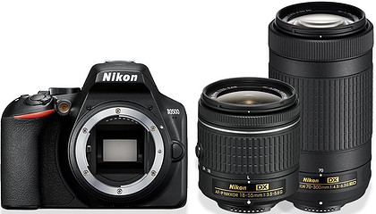 Lustrzanka Nikon D3500 + Nikkor AF-P DX 18-55mm f/3,5-5,6G VR + Nikkor AF-P 70-300mm f/4,5-5,6 ED VR