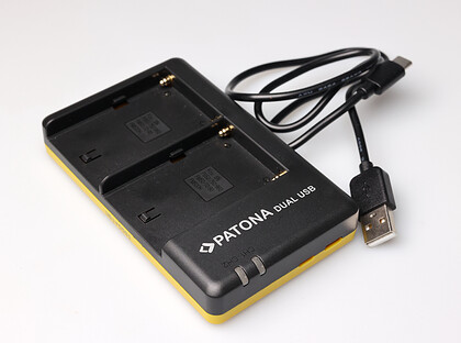 Akumulator Patona zamiennik Sony NP-F750/F550 PROTECT x3  + Podwójna ładowarka USB Patona do akumulatorów NPF - Komis
