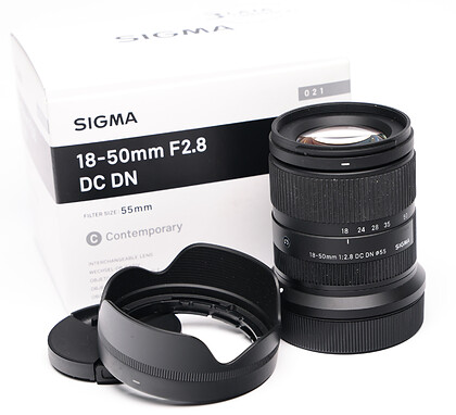 Obiektyw Sigma 18-50mm f/2.8 DC DN I Contemporary Canon RF-s - sn:58214814 - Używany *gwarancja do 05-04-2025