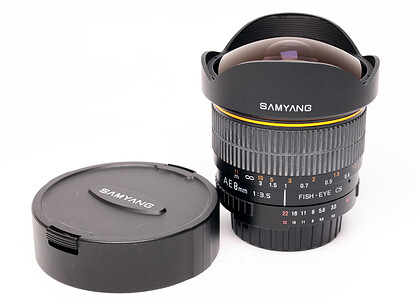 Obiektyw Samyang 8mm f/3,5 Asph IF MC Fisheye (Fujifilm) -  sn:D112B0730 - Używany