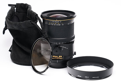 Obiektyw Nikkor PC-E 24mm f/3,5D ED - sn:208398 - Używany + Filtr UV 77mm