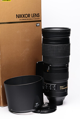 Obiektyw Nikkor AF-S 200-500mm f/5,6E ED VR- sn:2033462 - Używany