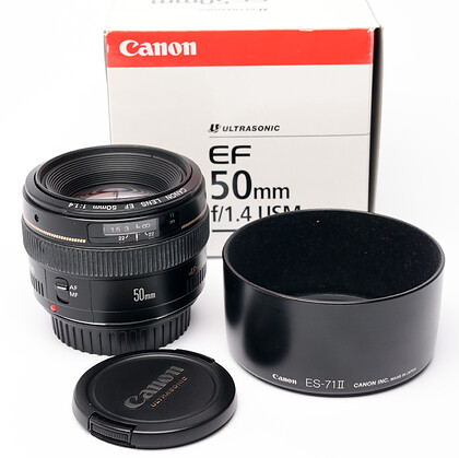 Obiektyw Canon EF 50mm f/1.4 USM + osłona ES-71II sn:79391913