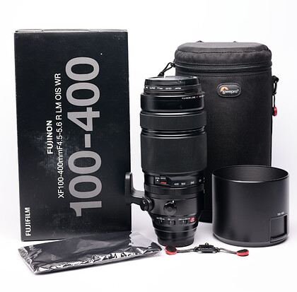 Obiektyw Fujinon XF 100-400mm f/4,5-5,6 R LM OIS - sn:67A02938 + Hoya hmc  super 77mm + Lowe pro Lens Case - Komis