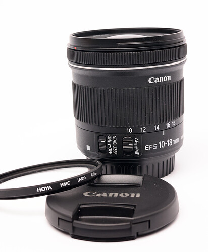 Obiektyw Canon EF-S 10-18mm f/4.5-5.6 IS STM + Filtr UV  sn:251200662 - Komis