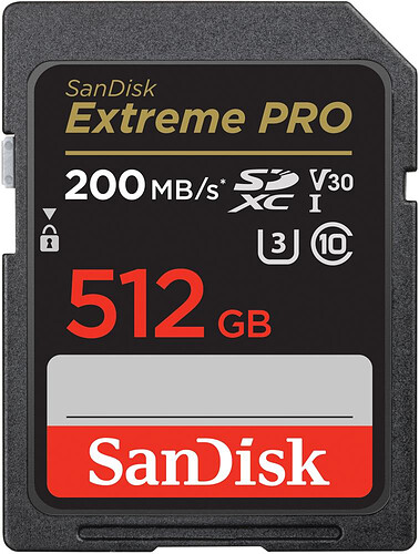 Karta pamięci SanDisk SDXC Extreme Pro 512GB (200MB/s) V30 UHS-I U3/SDSDXXD-512G-GN4IN