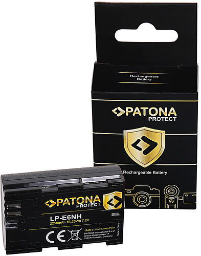 2x Akumulator Patona zamiennik Canon LP-E6NH PROTECT + Ładowarka podwójna Patona Twin Performance do akumulatorów Canon LP-E6 z kablem USB-C gratis