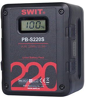 SWIT akumulator PB-S220S 4x D-Tap, USB, Sony/RED Info V-Lock 220Wh