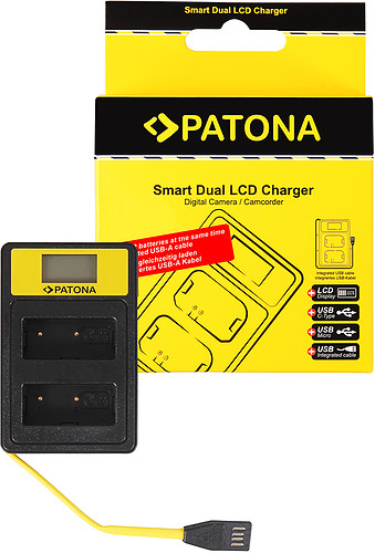 Ładowarka podwójna Patona Dual LCD USB do akumulatorów FujiFilm NP-W126