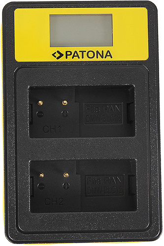 Ładowarka podwójna Patona Dual LCD USB do akumulatorów Panasonic DMW-BLC12