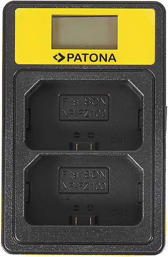 Ładowarka podwójna Patona Dual LCD USB do akumulatorów Sony NP-FZ100