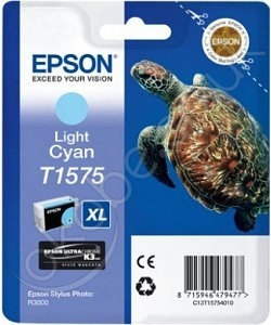 Tusz Epson T1575 Light Cyan (R3000) - wyprzedaż*