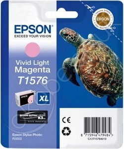 Tusz Epson T1576 Vivid Light Magenta (R3000) - wyprzedaż*