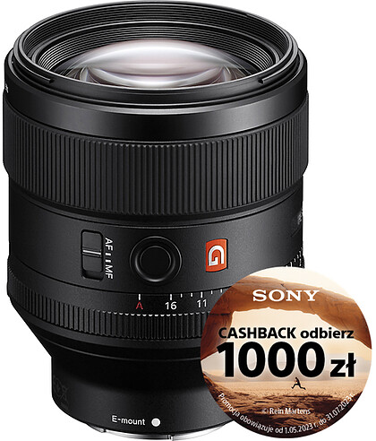 Obiektyw Sony FE GM 85mm f/1,4 - CASHBACK 1000zł