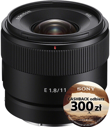 Obiektyw Sony E 11mm f/1.8 G SEL11F18 - CASHBACK 300zł + Dodatkowy 1 rok gwarancji w My Sony!