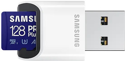 Karta Pamięci Samsung microSDXC 128GB PRO+ (160/120MB/s) + Czytnik (MB-MD128KB/WW) | promocja Black Friday!