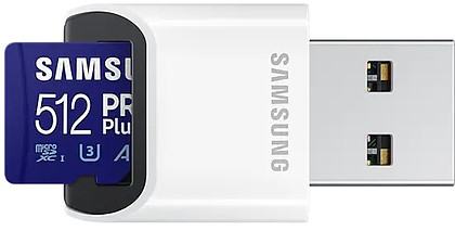 Karta Pamięci Samsung microSDXC 512GB PRO+ (160/120MB/s) + Czytnik (MB-MD512KB/WW) | promocja Black Friday!