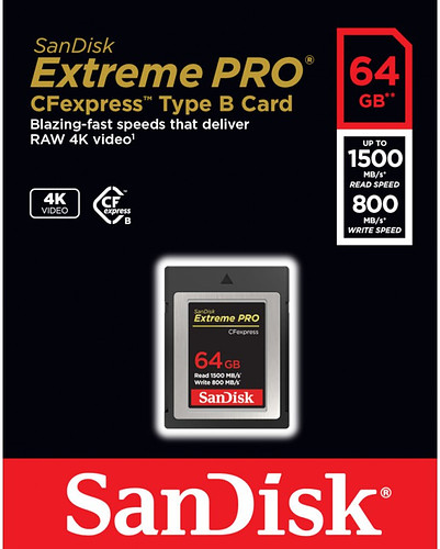 Karta pamięci SanDisk CFexpress 64GB Exterme Pro Type B (1500MB/s)