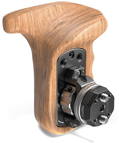 SmallRig 2757 Left Side Wooden Grip with Arri Rosette Bolt-On Mount - drewniany uchwyt boczny z rozetą