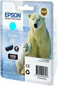 Tusz Epson T2612 CYAN 4,5ml do XP-600/700/800 (outlet)