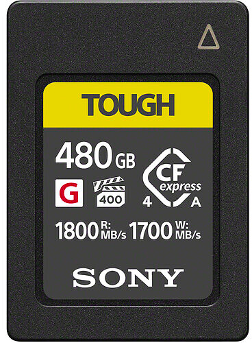 Karta pamięci Sony CFexpress 480GB Type A (800MB/s) CEAG480T.SYM