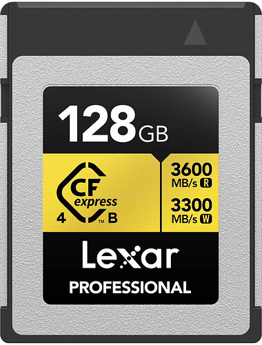 Karta pamięci Lexar CFexpress 128GB 4.0 Pro Gold Type B (3600MB/s)