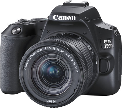 Lustrzanka Canon EOS 250D + Canon EF-S 18-55mm f/4-5.6 IS STM (czarny)