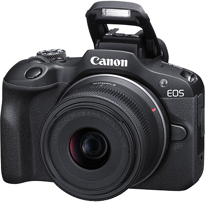 Bezlusterkowiec Canon EOS R100 + RF-S 18-45mm f/4.5-6.3 IS STM + Gratis Karta SDXC 128GB Extreme Pro