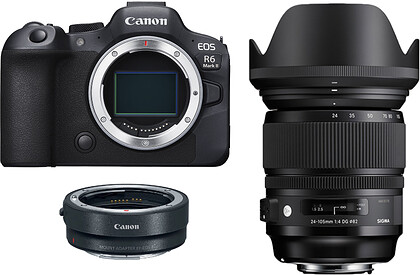 Bezlusterkowiec Canon EOS R6 Mark II (body) + Adapter Canon EF-EOS R + Sigma 24-105mm f/4 DG OS HSM Art (Canon)