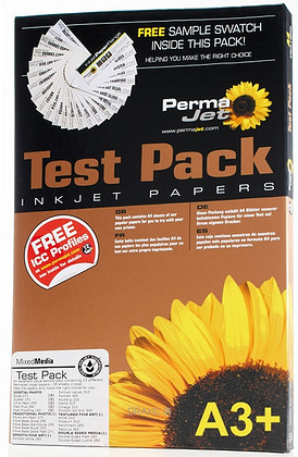 Zestaw testowy Papierów CANVAS PermaJet (A3+ 12 arkuszy) Test Pack 5