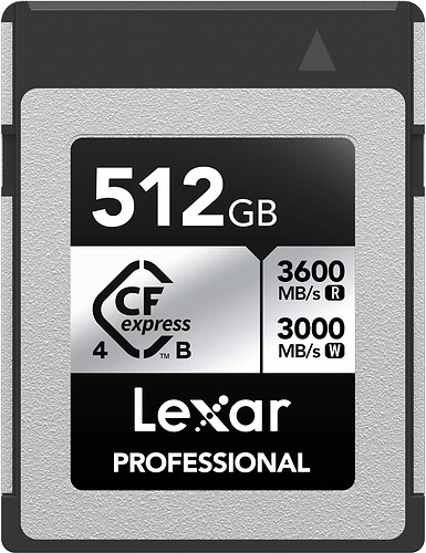 Karta pamięci Lexar CFexpress 512GB 4.0 Pro Silver Serie Type B (3600MB/s) LCXEXS4512G-RNENG
