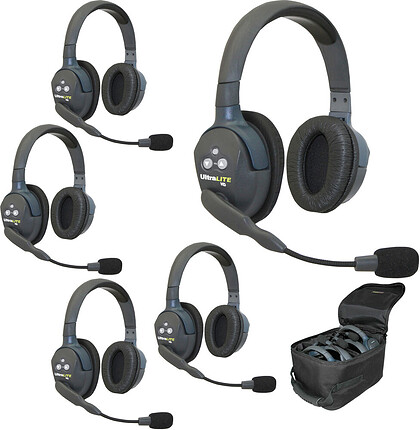 Interkomy Eartec UltraLITE™ Double - zestaw 5 osobowy