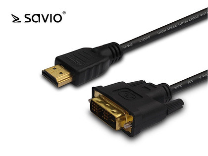Kabel Elmak SAVIO CL-10 HDMI > DVI-D 1,5m