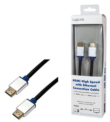 Kabel LogiLink HDMI 2.0 Premium High Speed z Ethernet, 2m