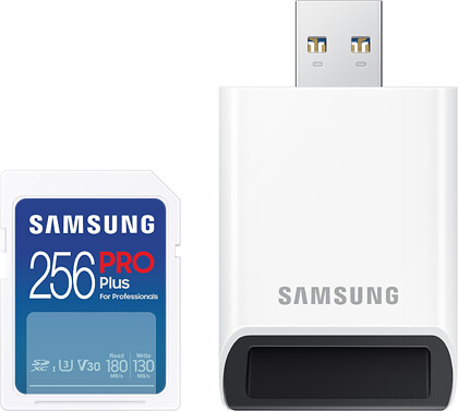 Karta Pamięci Samsung SDXC 256GB PRO Plus 2023 (180/130MB/s) + Czytnik (MB-SD256SB/WW)