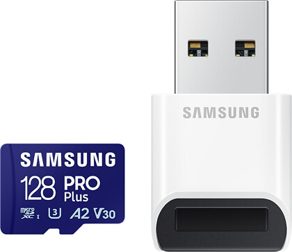 Karta Pamięci Samsung microSDXC 128GB PRO Plus 2023 (180/130MB/s) + Czytnik (MB-MD128SB/WW)