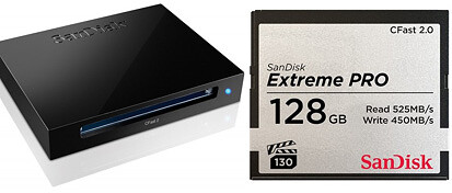 Karta pamięci SanDisk CFast 2.0 Extreme PRO 128 GB + SanDisk czytnik CFast Extreme PRO - SUPER PROMOCJA TYLKO 1 TAKI ZESTAW W TEJ CENIE !!!
