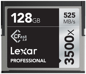 Karta pamięci Lexar cFast 2.0 128GB x3500 (525/445 MB/s) Professional