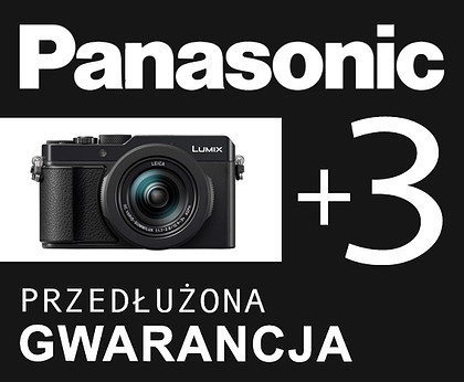 Gwarancja Panasonic + 3 lata (dla aparatów kompaktowych)