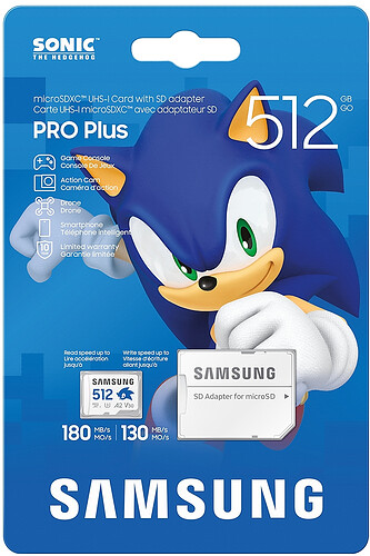 Karta Pamięci Samsung microSDXC 512GB PRO Plus Sonic (180/130MB/s) + Adapter (MB-MD512SA/LC1)