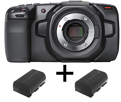 Kamera Blackmagic Pocket Cinema Camera 4K + 2x Newell LP-E6NH Plus