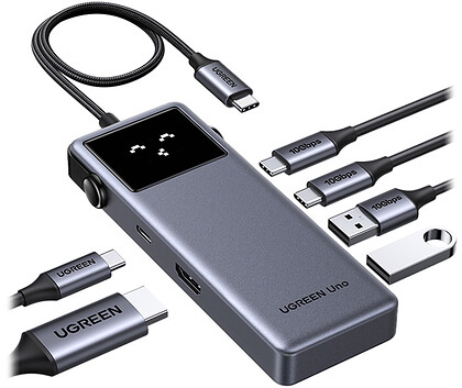 UGREEN HUB USB-C CM889 6w1 1 × HDMI, 3 × USB-A 3.2, 1 × USB-C 3.2, 1 × USB-C Power Delivery 75177