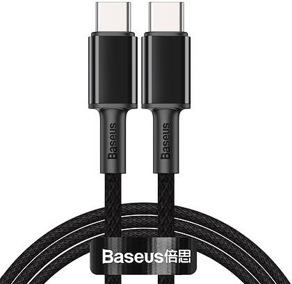 Kabel USB-C do USB-C Baseus High Density Braided, 100W, 1m (czarny)